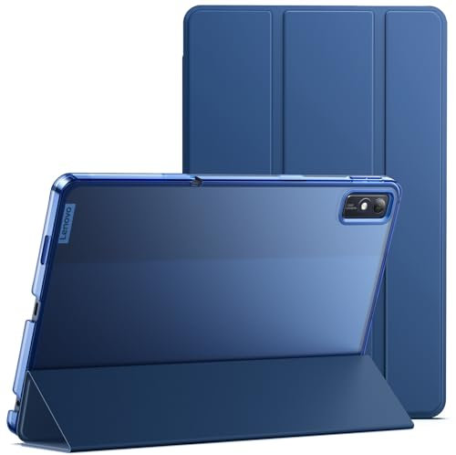 JETech Funda para Lenovo Tab M10 5G 10,61 Pulgadas, Carcasa Slim Translúcida Respaldo Trifold Folio Soporte Protectora Tableta, Auto-Sueño/Estela (Azul)
