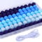 WEWAYSMILE 80pcs 15mm Silicone Beads, Bulk Round Silicone Beads, with 2 Meters Elastic Beaded Rope for Bracelet Keychain Lanyards Jewelry DIY Crafts