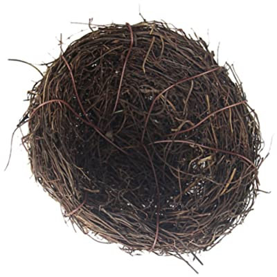 Ciieeo 30cm Rattan Vogel Nest Ostern Decor Pigeon Nest Ornament Hause Künstliche Vogel Modell