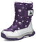 Mishansha Bambini Stivali da Neve Ragazze Caldo Fodera Stivaletti Invernali Ragazzi Scarpe Comodo Antiscivolo, Viola 37