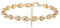 Jenosy 14K Vergoldet Armband Damen Gold mit Kristall Personalisiertes Verstellbar Anhänger Armband für Frauen Mädchen Schmuck
