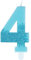 Blaue Geburtstagskerzen Zahlen 4 Kerzen für Kuchen, blaue Partykerzen, Happy 4th Birthday Kerze, Glitzerkerzen, Tortenaufsatz für Mädchen und Frauen, 4. Geburtstag, Partydekorationen, Hochzeitstag