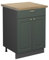 Vicco Küchenunterschrank Fame-Line, Grün-Gold Landhaus/Anthrazit, 60 cm mit Schublade, AP Eiche