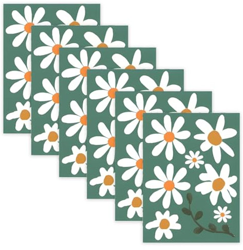 AORVYUI Autocollants multicolores, paquet d'autocollants de fleurs, autocollant de voiture délicat, motif floral, autocollant de voiture, 20 x 15 cm, résistant à l'eau