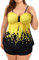 HIGOU Meerjungfrauenflosse Damen Swimming Suits Women Badeanzug Riemen Frauen Größe Verstellbare Tankinis Set GroßE GrößEn Bikini Damen Schwarz (Yellow, M)