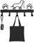 Greyoe Porte Clef Mural, Porte Clé Mural, Boite a Clefs Murale Decorative, Porte-clés Mural Avec 7 Crochets en Fer Forgé Hibou Porte-clés en Métal Crochet à Clés Ornement (chien, 1 Set)