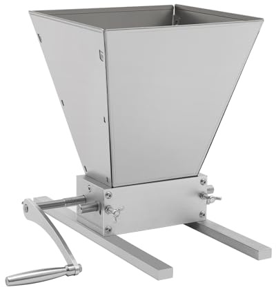 CLEADONG Moulin à céréales et à malt manuel réglable, kit de moulin à malt de 4L, moulin à grains pour maïs, orge, cacahuètes, fèves de soja, céréales à brasser