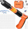 Nail Gun with 120 Round Nails, Nail Gun Tool, Steel, Riveting Gun, Water Pipe Holder, Plumbing Gun, Nail Wall Mounting Tool for Cement Wall