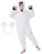 corimori Flauschiges Eisbären-Kostüm für Kinder mit Haarreif | Karneval Fasching Kostüm Onesie für Mädchen, Jungen | Körpergröße 90-110cm