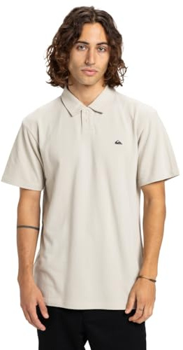 Quiksilver Short-Sleeved Knit top MW Pique Polo Men's Grey XL