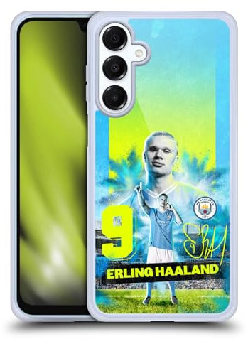 Head Case Designs Offizielle Manchester City Man City FC Erling Haaland 2023/24 Erstes Team Gelhülle [Militärischer Schutzgrad] Kompatibel Mit Samsung Galaxy A16 5G Und Kompatibel Mit MagSafe
