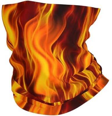 LfearTesa Feuer, Bandana-Halsgamaschen, multifunktionaler Kopfbedeckungsschal, Gesichtsschutz, Stirnband, Nackenwärmer