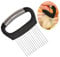 Jidyllic Onion Holder Slicer,Upgraded Stainless Steel Onion Holder for Slicing Meat Fruit Vegetable Cutter Slicer for Cutting Storage Vegetable Food Fruit Potato Avocados Eggs Meat