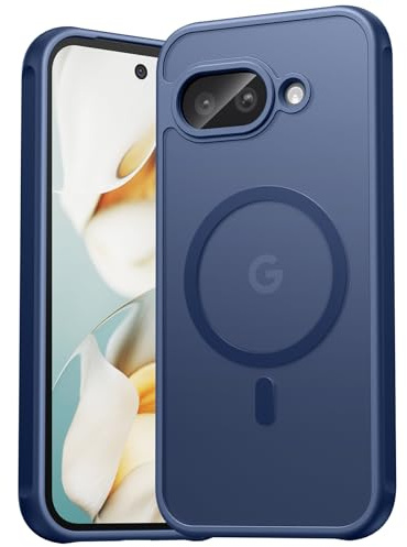 EASDNB für Google Pixel 9A Hülle für Magsafe, Magnetisch Handyhülle für Pixel 9A Case, Kameraschutz Stoßfeste Kratzfeste Durchscheinende Schutzhülle für Google 9A, Blau