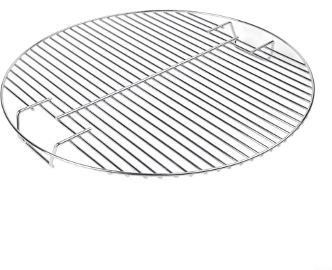 Griglia rotonda in acciaio inox, diametro 44,5 cm, griglia di cottura rotonda con manico per barbecue a carbone Weber 7432, 47 cm