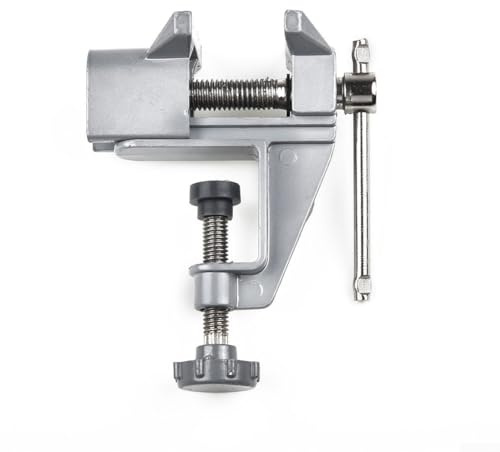 Mini-Tisch-Schraubstock mit Drehgelenk für Hobby-Handwerk und Schmuckarbeiten, lässt sich schnell an Tischen und Werkbänken befestigen, geeignet zum Schneiden, Biegen oder Ändern von kleinen