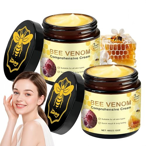 Bee Venom Cream - Bee Cream Bienengiftsalbe - Natürliche Bienengift Creme Gesichtscreme - Feuchtigkeitsspendende Pflege für ein geschmeidiges Hautbild (2PCS)
