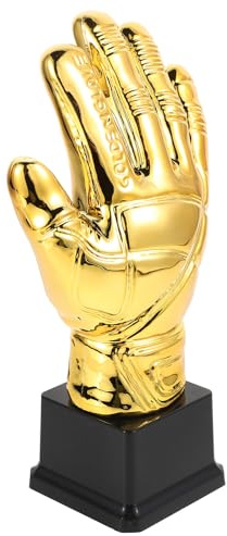 FOMIYES Premio Portiere Calcio Guanti D’Oro in Plastica Piccolo Riconoscimento per Competizioni Calcistiche Scolastiche e Amatoriali Decorazione per Feste Sportive