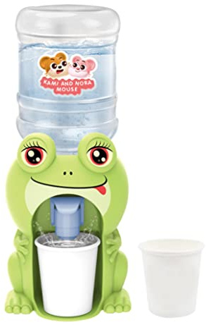 Dispensador de Agua para niños, Mini dispensador de Agua de 190 ml, dispensadores de Bebidas de simulación con Taza de Tanque (sin batería, Rana)