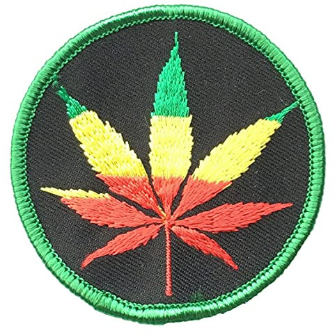 Bob Marley - Cannabis-Blatt - Musiker - JAMAIKANISCHE - gestickte Abzeichen (a519)