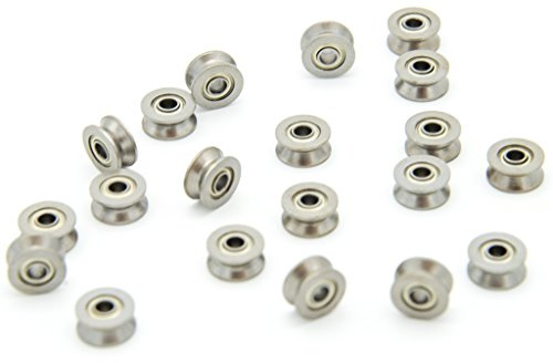 PROtastic 624VV 4 x 13 x 6mm Groove Sealed Kugellager V Groove 1,5–2 mm tief: 20 Stück