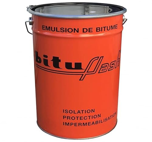 Bitume étanchéité, enduit bitumeux, imperméabilisant maçonnerie, bois, métaux, cuve, bassin, fondation, sol, BITUFLASH - PROCOM 25 litres