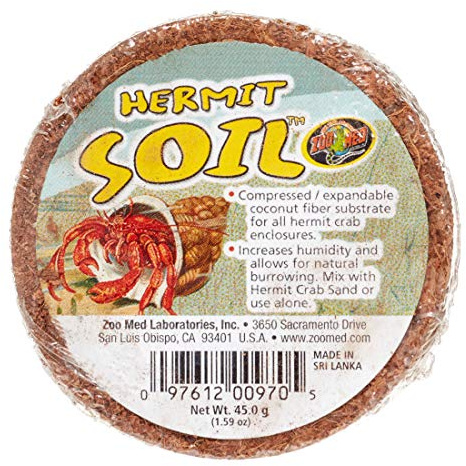 Zoo Med (4 Pack) Hermit Crab Soil Compressed/Expandable Coconut Fiber Substrate