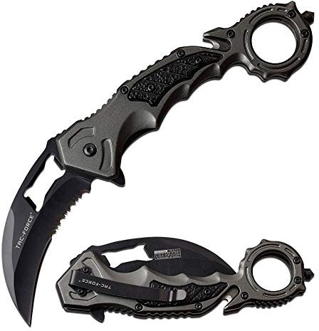tac-force usa Couteau Camping Trek Pliant karambit Coupe Ceinture Brise vitres + Etui Impermeable