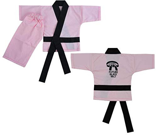 Playwell Martial Arts Gifts - Pink Baby Girl Karate Uniform (Infant suit) (6-12 Months)