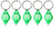 Mini Linterna LED Portátil Con Llavero, 5pcs Luz Super Brillante, Antorcha de Bolsillo, Lámpara Colgante Para Áreas Oscuras, Camping, Caza, Senderismo - Verde