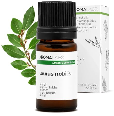 BIO - Laurel Essential Oil - 5mL - 100% Pure, Natural, Chemotyped and AB Certified - AROMA LABS (French Brand)