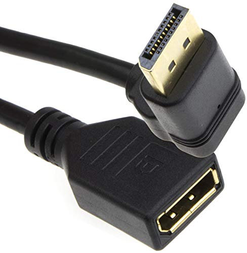 Rechts Abgewinkelt DisplayPort v1.2 Stecker Zum Buchse Monitore Verlängerung Kabel 4K 1 m [1 Meter/1m]