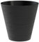 TERAPLAST Pflanztopf Hoop rund 25 cm Durchmesser Schwarz/Black
