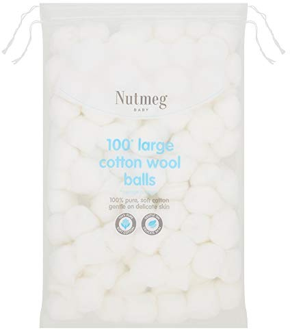 Morrisons Nutmeg Cotton Wool Balls 100 Pack x 6