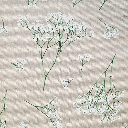 Stoff Meterware Baumwolle natur Schleierkraut Schweden herbstlich pflegeleicht Dekostoff Vorhangstoff Leinenoptik Meterpreis