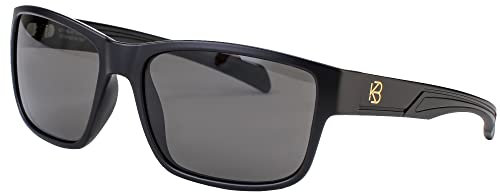 BUNVICK Gafas de Sol Genuinas de Vidrio Polarizadas de Alta Definición Hombres y Mujeres Diseño Italiano Anti-reflejo UV400 Lentes de Vidrio Verdadero Corning (6201 Milan Gray)