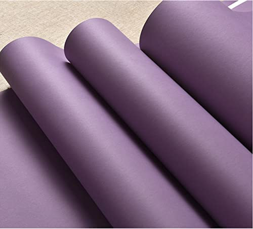 Violet Papier peint intissé 3D Couleur Unie Papier peint Moderne Minimaliste Couleur Unie Papier peint pour la maison Chambre Salon Toile de fond TV Papier peint Décoration murale 0,53 m x 9.5 m