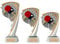 Druckspezialist Tischtennis Pokal Pokalset CROZON Trophäe mit Gravur (L - 19 cm)