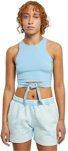 Urban Classics Damen Top Ladies Cropped Knot Top softseagrass 5XL
