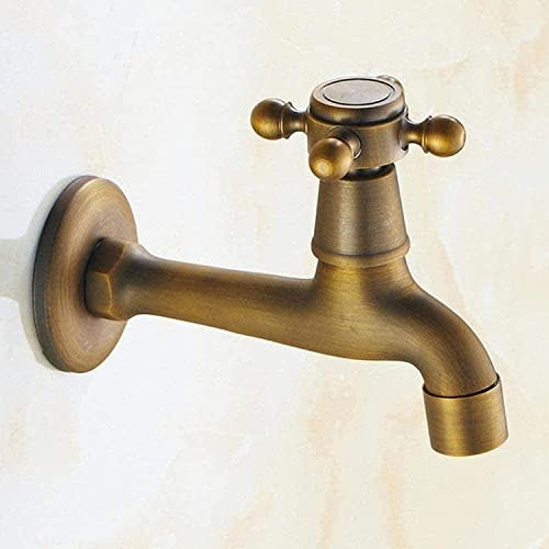Robinet de jardin rétro en laiton mural robinet Antique décoratif extérieur jardin robinet rondelle petit robinet decorate