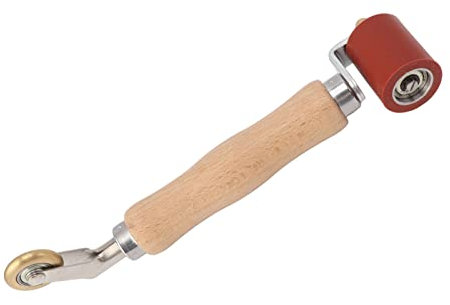 Silicone Seam Roller, 40mm High Temperature Resistant Hand Pressure Roller Roofing PVC Welding Tool with Detail Penny Roller for PVC/TPO/EPDM Single Ply Roofing Tape & Membrane (Red)