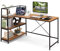 LIFEZEAL L-förmiger Eckschreibtisch, Computertisch mit reversiblen Ablagefächern, Schreibtisch Bürotisch 148cm mit Metallgestell, Lagerregalen Eck Tisch für Arbeitszimmer Wohnzimmer Büro (Natur)