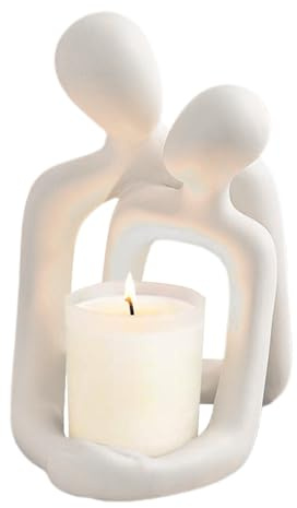 Teksome Liebevolle Paar Skulptur, Abstrakte Liebhaber Figur Statue, Kerzenhalter Abstrakte Leidenschaftliche Liebe Statue, Sammlerstück Paar Figur Für Paar Geschenk