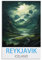 Reykjavik Island-Vintage-Reiseposter, 20 x 30 cm, Leinwandkunst, Poster und Wandkunst, Bilddruck, Schlafzimmer-Dekor