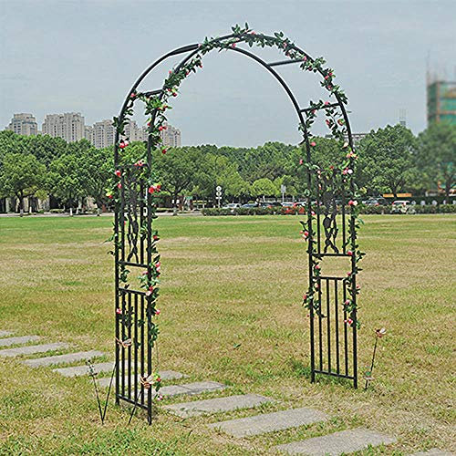 IBOWZ Garden Arch with Metal Frame 2.65m(104.3in) Metal Garden Arch for Climbing Plants. Trellis. Outdoor Path Feature. Roses Garden Arch, 59in Wide x 98in High or 70.9in Wide x 104.3in High
