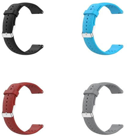 4 Stück Sport Armband Kompatibel mit Polar Vantage V3 Armbänder für Damen Herren, Atmungsaktives Sportbänder Weiches Silikon Ersatz Armband für Polar Vantage V3 Sportuhr, Multi-2