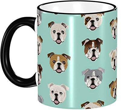 Tasses À Café 330ml, Bouledogue Anglais Stupide Tasses À Céramique Idée Cadeau Tasse À Café Rétro Avec Poignée Mug Céramique, Pour Collègue De Travail, Cadeau Anniversaire, Stagiaire