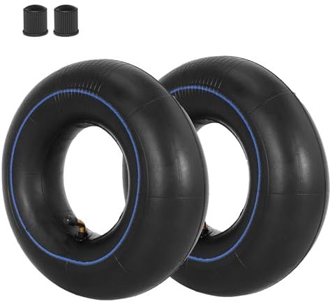 RUTU 4.10/3.50-4 Inner Tube 4.10/3.50-4 Tube Tyre Replacement with TR-87 Bent Valve Stem for Lawnmower, Wheelbarrow, Hand Truck, Tractor, Garden Carts, Wagon, Mowers 2 Pack