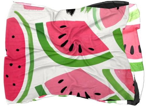 WOSHJIUK Schal für Damen,Damenschal,Kopftuch für Damen,bunte Streifen Obst Wassermelone