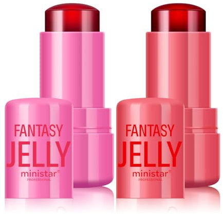 KYDA Water Jelly Tint Blush, Pink, Jelly Tinted Makeup Stick, for Lips and Cheek Stain, Buildable Watercolor Finish, Lasting Moisturizing